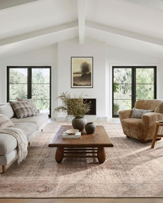 Loloi Amber Lewis Georgie Collection GER-02 Ocean/Sand 2'-6" x 7'-6", .19" Pile Height, Runner Rug