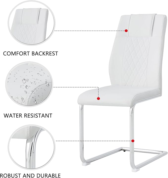 Glass Dining Table Set for 6, 7 PCS Kitchen Table Set with 6 Chairs,71" Tempered Glass Tabletop with Upholstered Chairs, Suitable for Dining Room and Kitchen