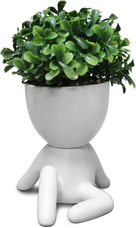 Zerzsy Desktop Plant for Women Office Decoration Fake Plant Succulents Plants Artificial for Home Bathroom Living Room Office Decor Small Fake Plants Decor for Bedroom and Bathroom - Set of 1