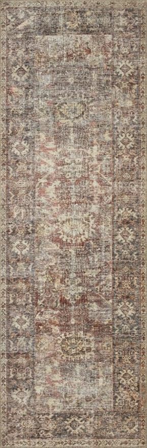 Loloi Amber Lewis Georgie Collection GER-06 Bordeaux/Antique 7'-6" x 9'-6", .19" Pile Height, Area Rug