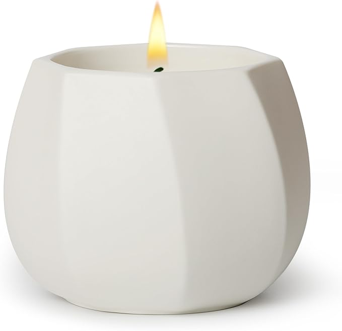 Scented Candle for Home Scented, Luxury Ceramic Candle Jar for Women & Men, Natural Soy Candle for Home Décor, Coconut & Tuberose Blossom