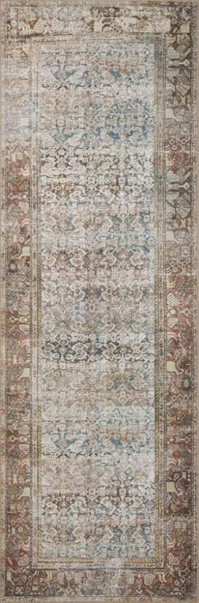 Loloi Amber Lewis Georgie Collection GER-09 Multi/Spice 2'-6" x 9'-6", .19" Pile Height, Runner Rug