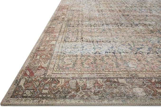 Loloi Amber Lewis Georgie Collection GER-09 Multi/Spice 2'-6" x 12'-0", .19" Pile Height, Runner Rug