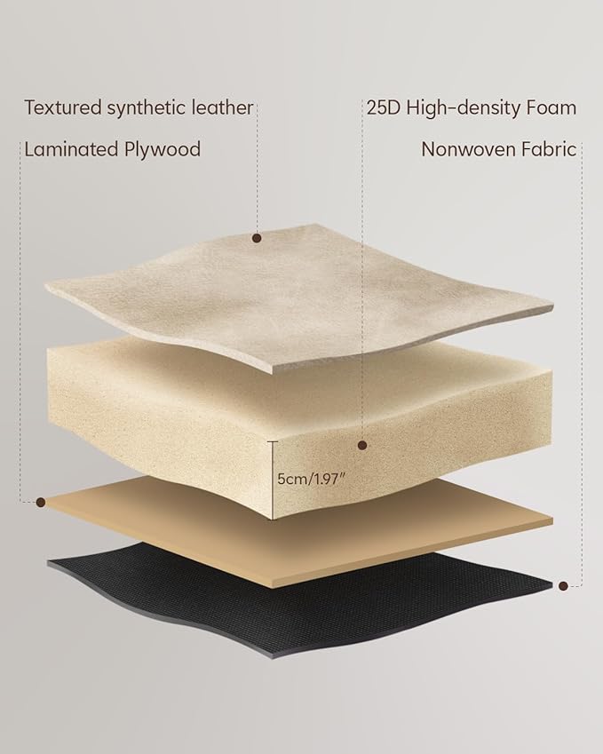 CLIPOP Faux Leather Dining Chairs Set of 6, Mid Century Modern Kitchen Chair, Upholstered Seat Leisure Side Chair with Backrests, Metal Legs for Living Room, Lounge, Guest Room, Cream