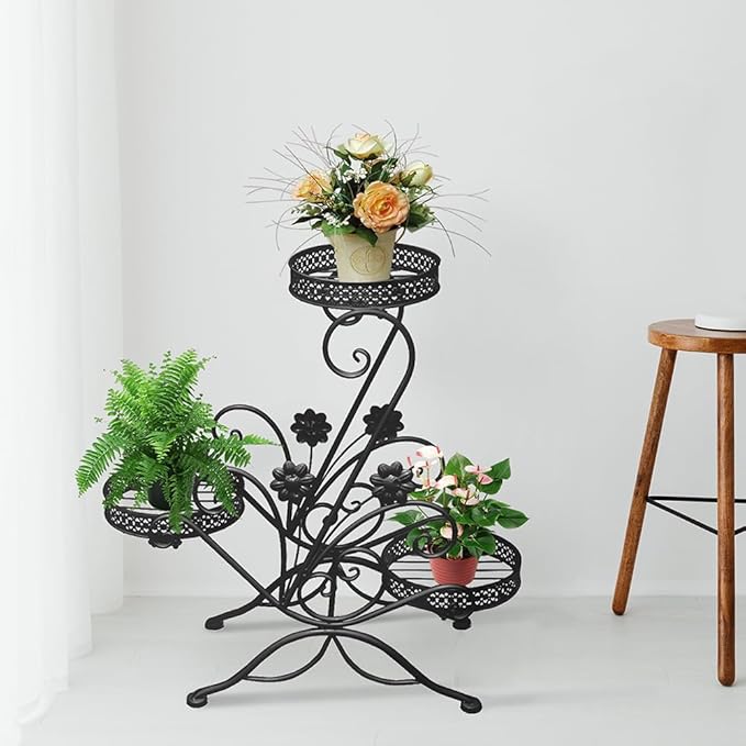 3 Tier Plant Stand New Metal Flower Shelves Plant Display Stand Indoor Outdoor Patio Plant Rack Flower Pot Holder