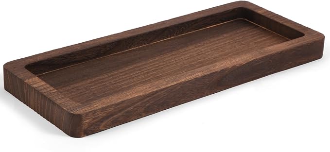 Wooden Decorative Tray Candle Holder Long Wood Tray Home Decor,Centerpieces Plates for Table centerpieces for CoffeeTable,Christmas Decor