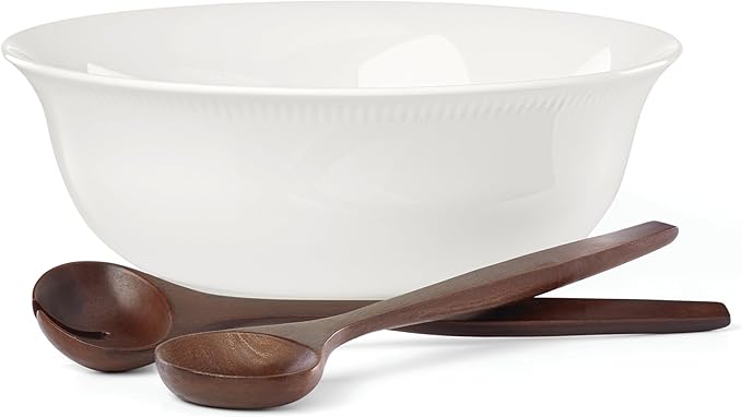 Lenox Profile Salad Bowl & Server Set, 12.37", White