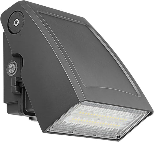 30W LED Wall Pack Light with Dusk-to-Dawn Photocell, 0-90° Adjustable Full Cutoff Outdoor Wall Light for House Yard Garage, 3900lm 5000K Daylight 100-277V ETL Listed