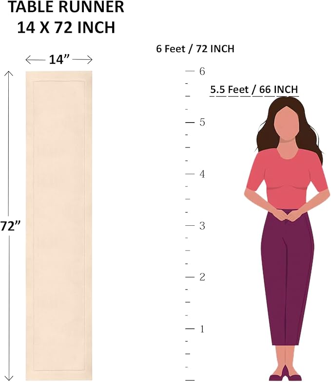 Solino Home Linen Lilac Table Runner 72 Inches Long - 100% Pure Linen Hemstitch Table Runner 14 x 72 Inch for Dresser, Dining, Fall, Autumn, Thanksgiving, Christmas - Classic Hemstitch