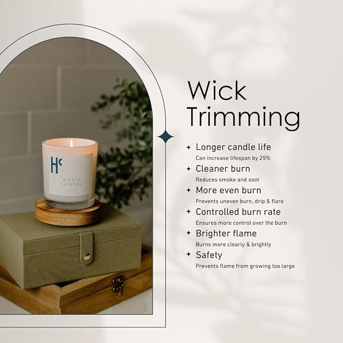 White Santal Single Wick Soy Candles, Luxury Scented Candles for Home - Up to 60 Hour Burn Time, Cruelty-Free Soy Wax Blend - Lily of The Valley Fragrance, Notes of Wood & Musk (9 oz)