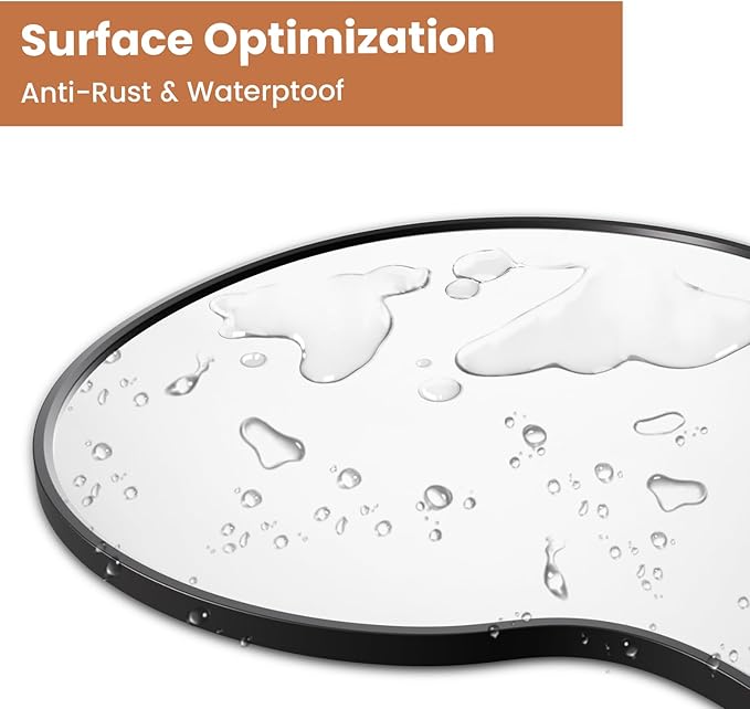 WTTY 71x28 Wavy Full Length Mirror with Stand for Bedroom, Living Room, Cloakroom, Shatterproof, Aluminum Frame