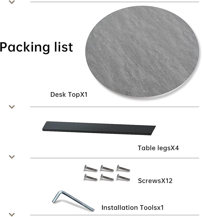 Round Dining Table, Mid Century Modern Small Round Dining Table 34.6 Inch, Leisure Coffee Table, Saving Space (Table)