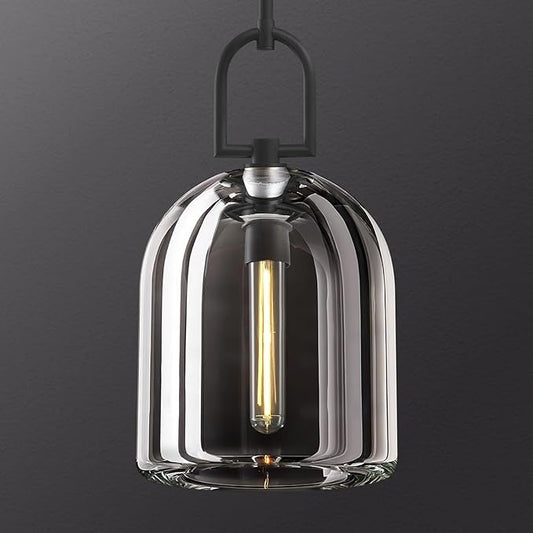 Crystal Black Pendant Light Fixtures, Modern 8inch Pendant Lights Kitchen Island, Island Lights for Kitchen,Crystal and Black Pendant Light, Indoor Pendant Lighting,E12 Bulb Included