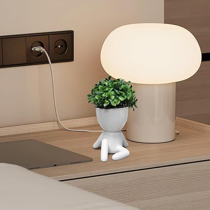 Zerzsy Desktop Plant for Women Office Decoration Fake Plant Succulents Plants Artificial for Home Bathroom Living Room Office Decor Small Fake Plants Decor for Bedroom and Bathroom - Set of 1