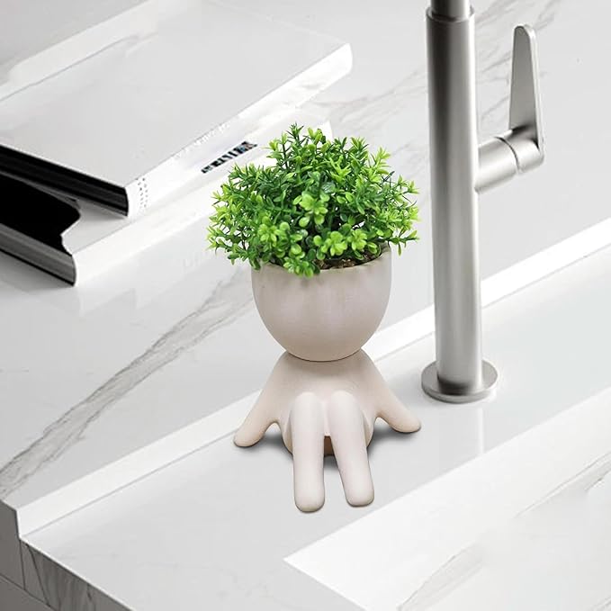 Zerzsy Fake Plants Artificial Succulents Plants for Room Bathroom Home Office Desk Accessories Decor - Set of 1