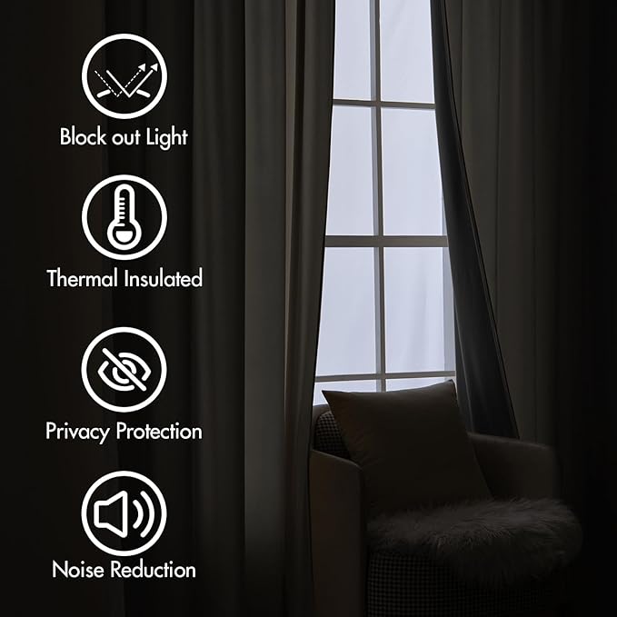 MIULEE Cream Beige Polyester Curtains 96 inches Long 2 Panels -Luxury Pinch Pleated Room Darkening Window Drapes for Bedroom Living Room Thermal Insulated Super Soft, Back Tab Rod Pocket Elegant Decor