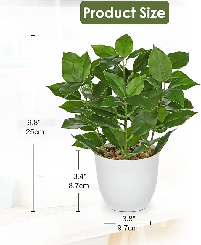 Briful Fake Plants Artificial Greenery Potted Faux Lifelike Plant for Farmhouse Home Garden Party Decoration