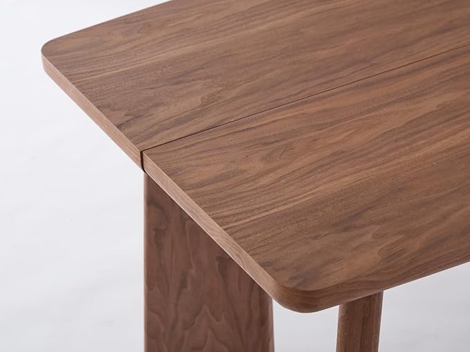 71" Long Walnut Dining Table, Farmhouse Wooden Kitchen & Dining Room Table for 4-6 Seats, Modern Rectangular Dinner Table, Home Office Desk for Kitchen Living Room Home Office, Walnut