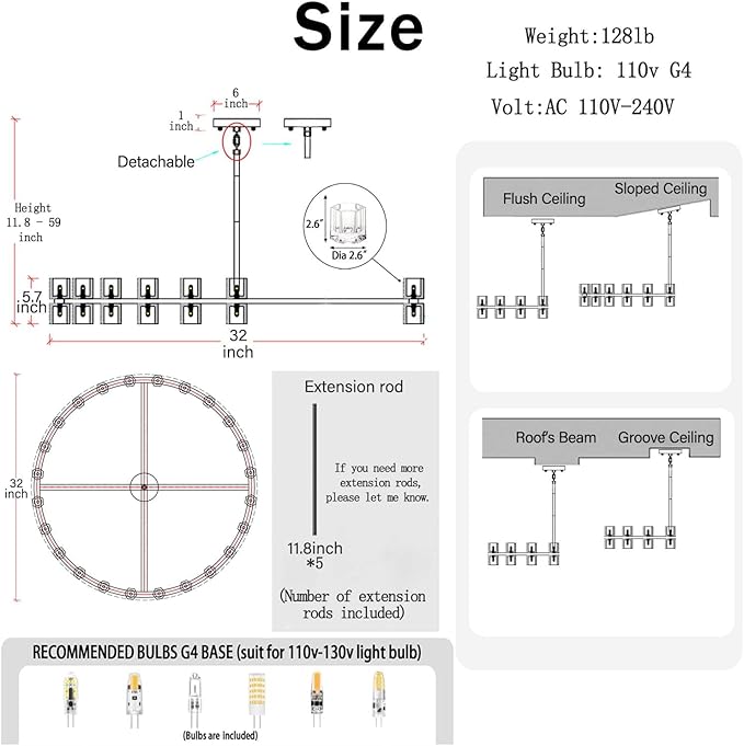 D32 Black Wagon Wheel Chandeliers Modern 32-Lights Black Round Chandelier Glass Chandeliers for Dining Room,Living Room Vintage Chandelier for Foyer Hallway