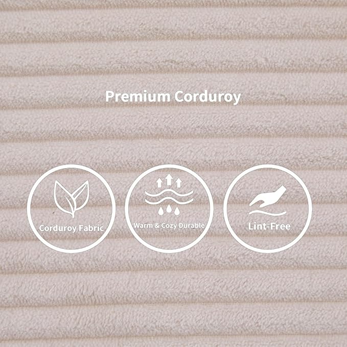 Convertible Folding Mattress Couch, Floor Sofa Bed with Fixed-Shape Frame, Corduroy Floor Sofa with Armrest, Floor Sofa Lounge Couch for Living Room Bedroom Lounge Studio-Clay Beige