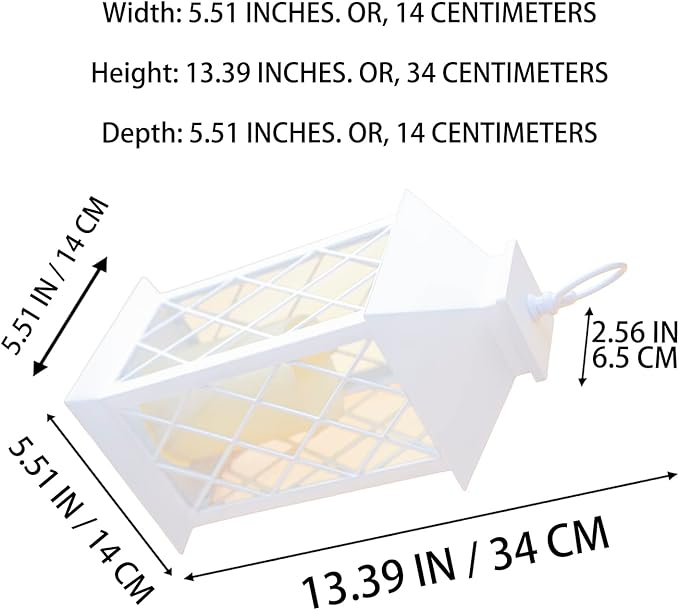 YAKii 13" Decorative Candle Lantern with LED Flameless Candle and Timer, Plastic LED Candle & Holder, Indoor & Outdoor Hanging Lights,Christmas Day Decoration Pack of 6 (White)