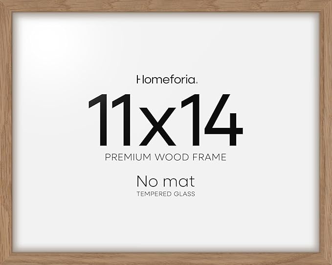 Homeforia 11x14 Diploma Frame Wood, High End Natural Oak 11 x 14 Certificate Frames with Mat 8.5x11, 11 by 14 Wooden Document Matted Frame, Award Graduation Frames, Tempered Glass, Wall Kit, Set of 1