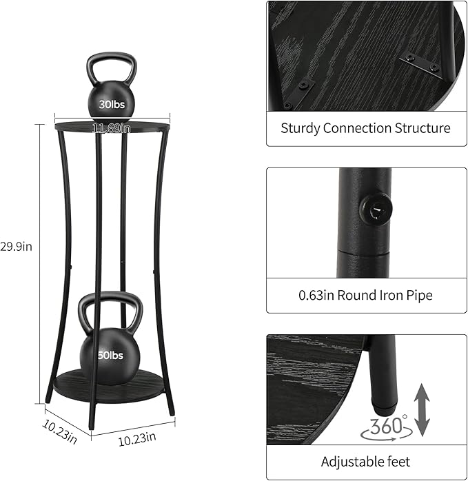 YINMIT Plant Stand Indoor,Round Potted Holder Rack,Flower Pot Stand Shelf,Round Supports Rack,Corner Plant Shelf for Balcony Garden Patio Living Room,Black