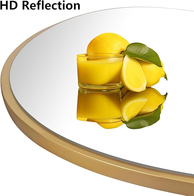 WallBeyond Asymmetrical Mirror, Irregular Wall Mirror, Abstract Wall Mirrors Decorative for Bedroom Living Room Entryway Hall, Unique Wall Mirror 28" H x 26" W, Gold