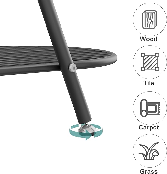 3-Tier Plant Stand, Heavy Duty Metal Planter Rack -Indoor/Outdoor Shelves with Large Tier’s Shelf - Display Multiple Flower Pots, Iron Plant Organizer for Living Room, Patio & Garden