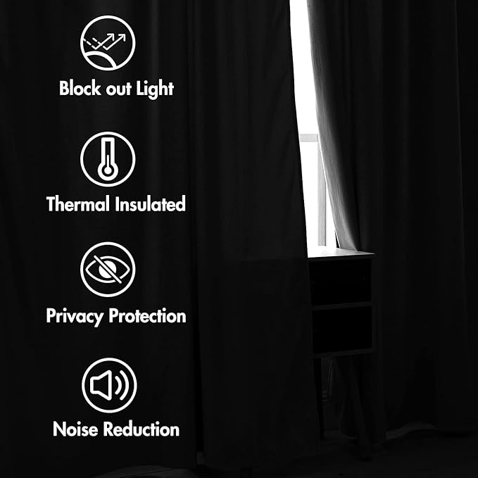 MIULEE Greyish White Velvet Curtains 2 Panels Luxury Blackout Curtains for Bedroom Living Room Thermal Insulated Super Soft Window Drapes Rod Pocket & Back Tab, W52 x L72 inches