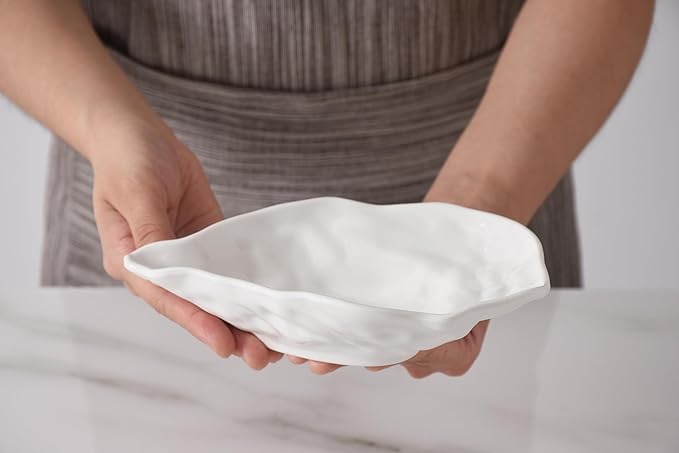 Pampa Bay Small Oyster Bowl, Waves, Kitchen, Gift, 7.5 x 4.5 x 2 Inch, OYS1976