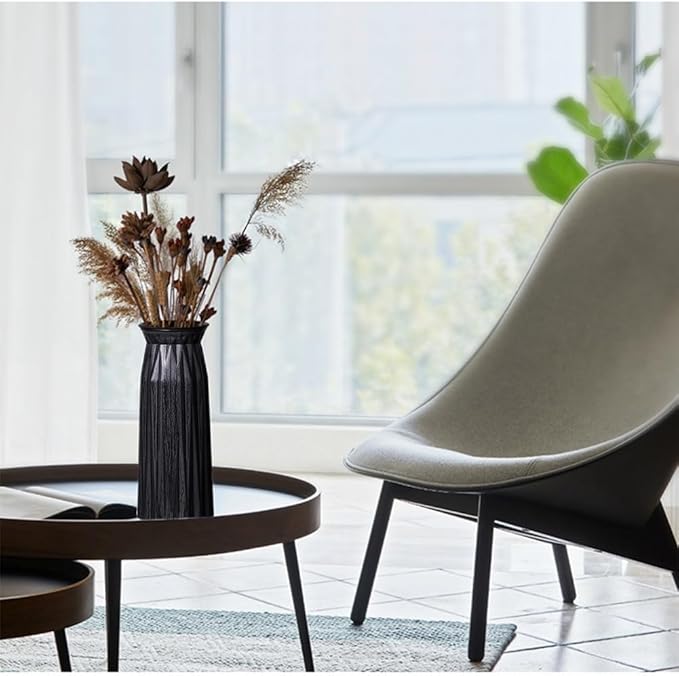 Black Antique Vase, 12 Inches Elegant Vintage Glass Vase Rustic European Unique Chic Style for Tabletop, Kitchen, Office, Living Room Decoration