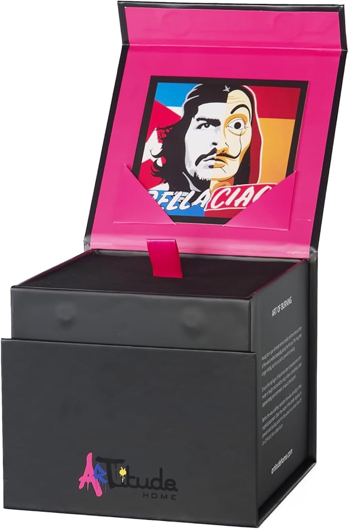 Scented Candle | Eco-Friendly Soy Blend Wax | Luxury Candles | Perfect for Gifting | Perfect for Home Décor | 14oz | 10cm Tall | Approx Burn Time - 80 Hours (Bella Ciao, 10cm)