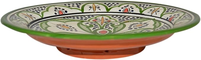 Ceramic Plates Moroccan Handmade Appetizer Tapas Serving Decorative 8 inches Round