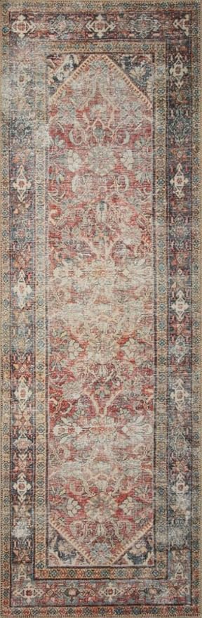 Loloi Amber Lewis Georgie Collection GER-01 Red/Navy 2'-3" x 3'-9", .19" Pile Height, Accent Rug