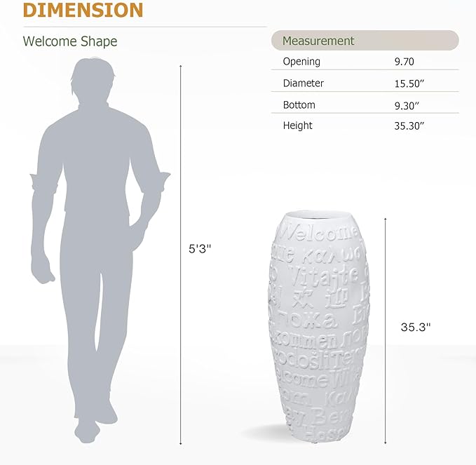 Welcome Fiberstone Planter, Fiberstone Large Indoor Plant Pots, Planter for Indoor/Outdoor