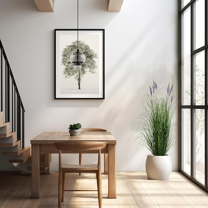 Artificial Plant 5ft Tall Artificial Lavender Plant,Faux Plants Indoor Home Decorative Artificial Plants & Flowers in Pot Fake Plant, House Plant Indoor