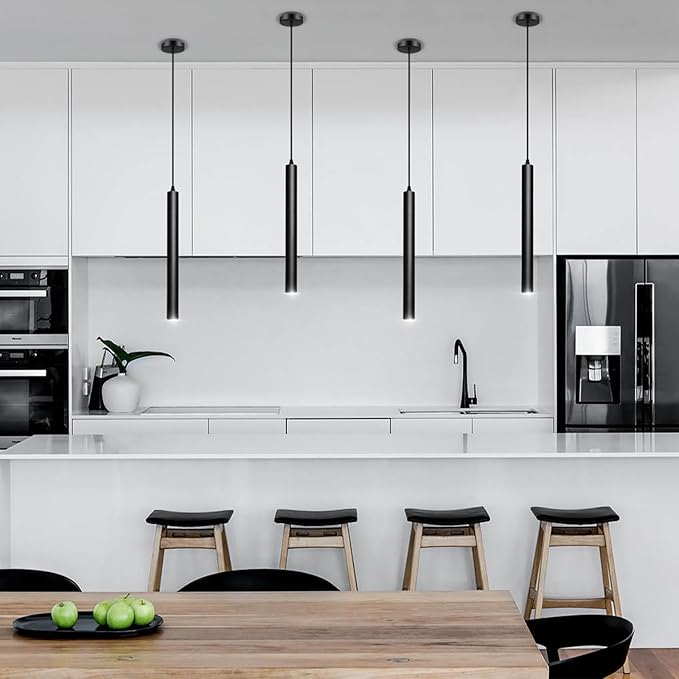 OKELI Modern Pendant Lights, 3 Color Temperature Adjustment LED Dimmable Pendant Light Fixtures, 2700K/4000K/6000K Pendant Lighting for Kitchen Island,Bar,Bedroom, 15.7inch, ETL, 3 Pack