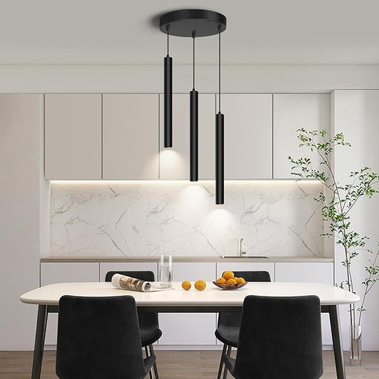 OKELI Modern 3-Light Pendant Light Fixtures Round Pendant Lights Kitchen Island LED Minimalist Pendant Lighting Fixture for Kitchen,Dinning Room,Bedroom,Hallway,Bar
