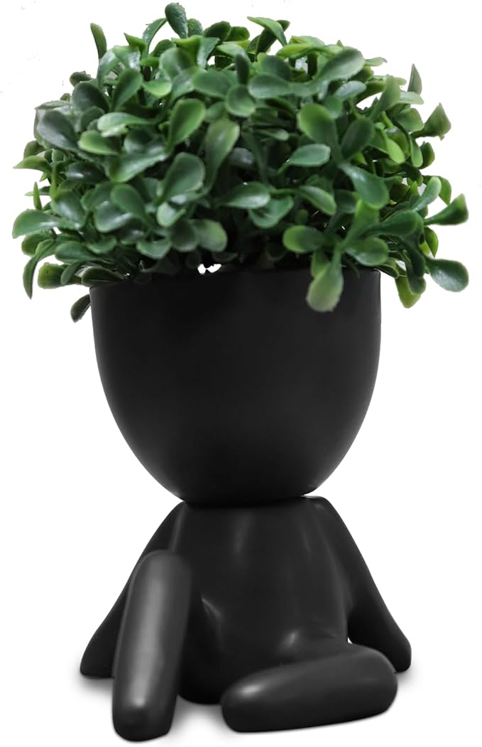 Zerzsy Cute Faux Succulent Desk Decor, Small Fake Plants Decor for Bedroom and Bathroom, Lovely Faux Succulent Desk Decoration for Office and Home - Set of 1