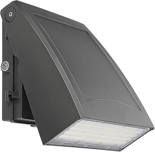 100W LED Wall Pack Light with Dusk-to-Dawn Photocell, 0-90° Adjustable Full Cutoff Outdoor Wall Light for House Yard Garage, 13000lm 5000K Daylight 100-277V ETL Listed