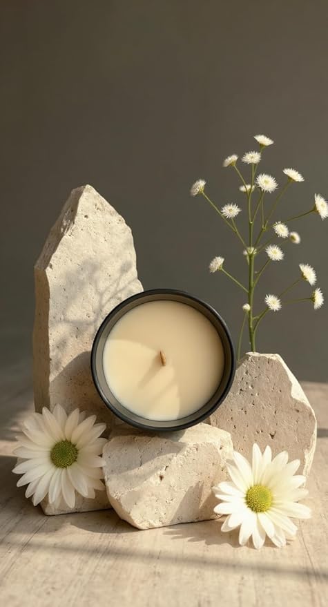 Divinorah Luxury Candle Co. Whispering Woods Scented Candle, Black Matte Glass Jar, Virgin Coconut Soy Blend, 4 oz, Fall Collection, Natural Fragrance