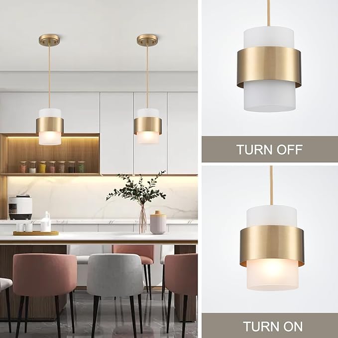 Modern Home Pendant Light Fixtures Brass Hanging Light for Kitchen Island