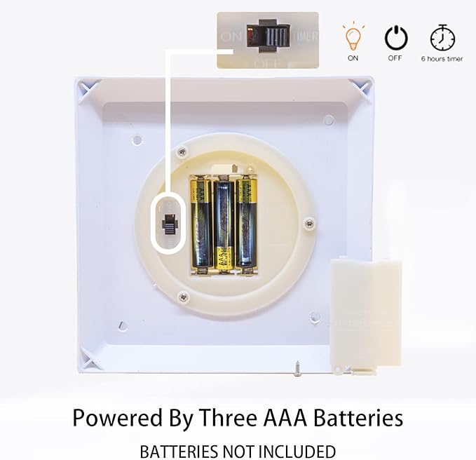 YAKii 13" Decorative Candle Lantern with LED Flameless Candle and Timer, Plastic LED Candle & Holder, Indoor & Outdoor Hanging Lights,Christmas Day Decoration Pack of 6 (White)