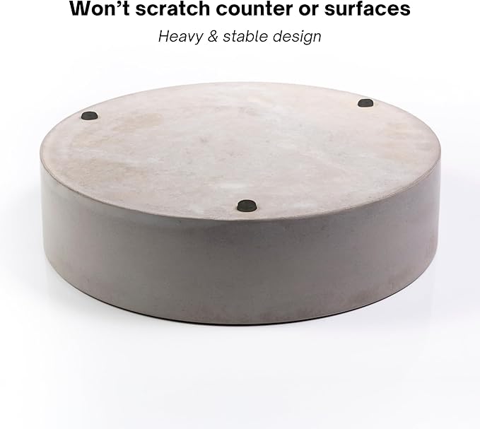 Simon Brothers Concrete Fruit Bowl with Tray for Kitchen Counter - Large Decorative Bowls for Home Decor - Modern Key Bowl for Entryway Table - Key Holder and Vanity Tray