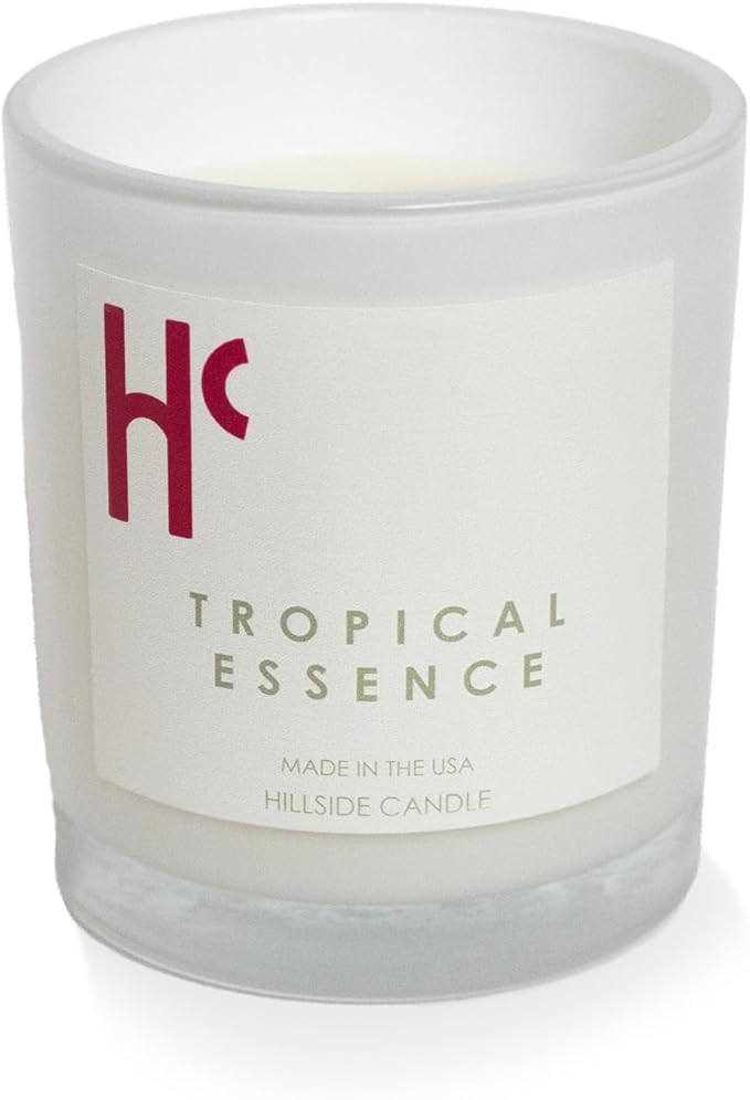 Tropical Essence Single Wick Soy Candles, Luxury Scented Candles for Home - Up to 60 Hour Burn Time, Cruelty-Free Soy Wax Blend - Floral Fragrance, Notes of Coconut & Citrus (9 oz)