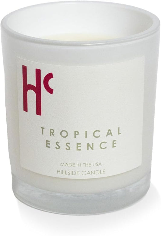 Tropical Essence Single Wick Soy Candles, Luxury Scented Candles for Home - Up to 60 Hour Burn Time, Cruelty-Free Soy Wax Blend - Floral Fragrance, Notes of Coconut & Citrus (9 oz)