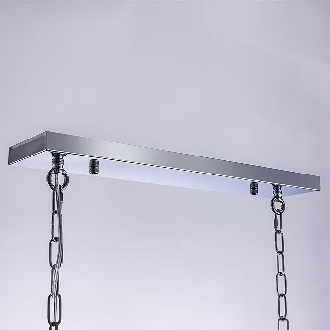 Wellmet 9-Light Crystal Chandelier 34.5 inch, Contemporary Modern Chandeliers Adjustable for Living Room, Dining Room, Pool Table Light, Kitchen Island Lighting (Chrome, 40 inches)