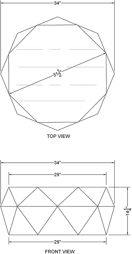 The Urban Port 33-Inch Diamond Shape Acacia Wood Coffee Table with Smooth Top, Dark Brown