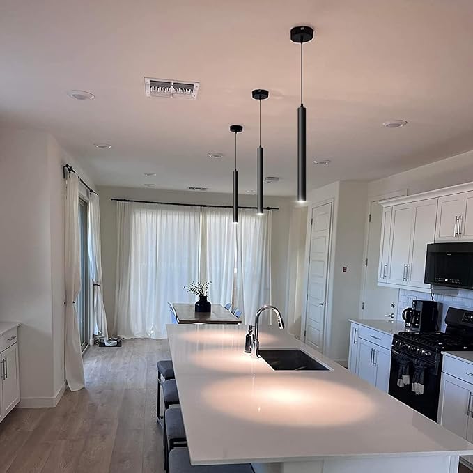 OKELI Modern Pendant Lights 4000K LED Dimmable Pendant Light Fixtures Pendant Lighting for Kitchen Island,Bar,Bedroom, 15.7inch, 10W, ETL, 3Pack